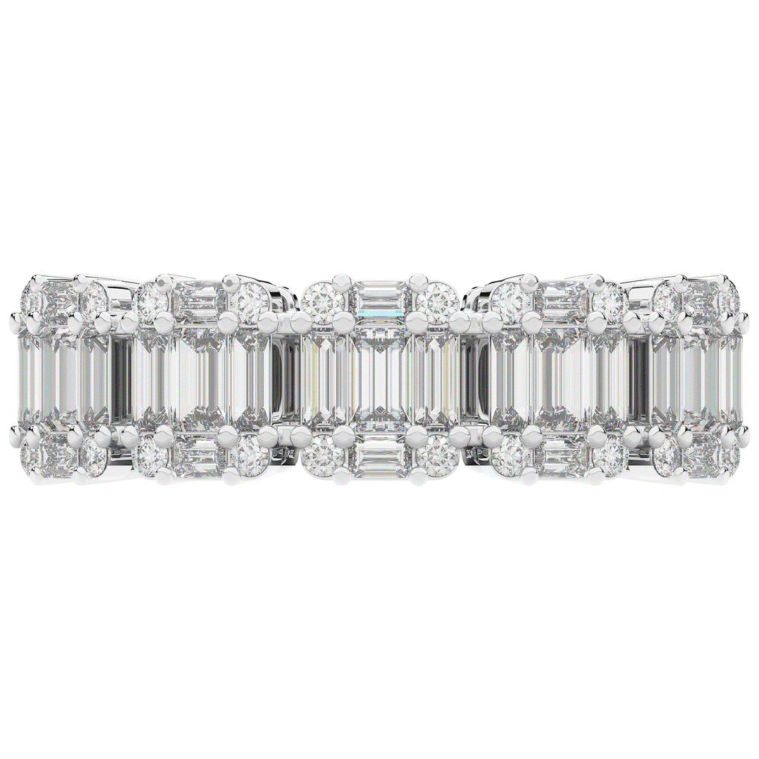 0.90CT.TW ROUND LAB DIAMOND WEDDING BAND - Nazarelle