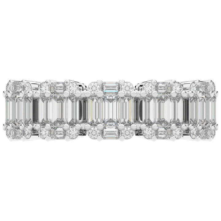 0.90CT.TW ROUND LAB DIAMOND WEDDING BAND - Nazarelle