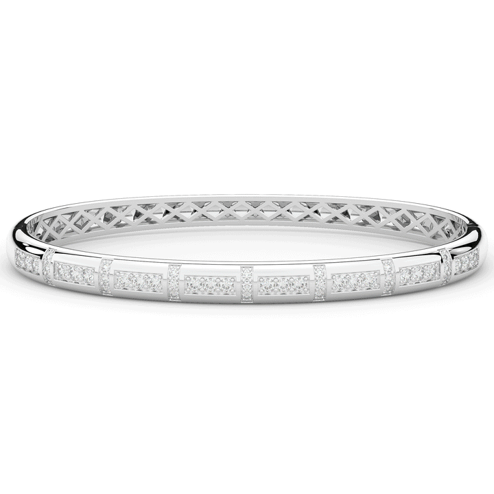 1.25CT.TW ROUND LAB DIAMOND BANGLE - Nazarelle