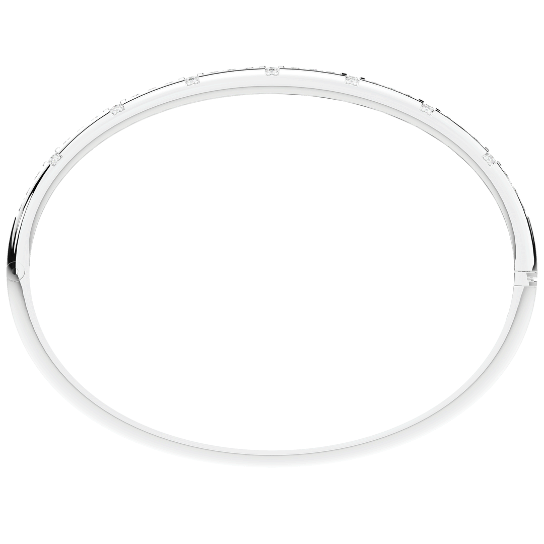 1.25CT.TW ROUND LAB DIAMOND BANGLE - Nazarelle