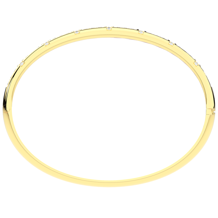 1.25CT.TW ROUND LAB DIAMOND BANGLE - Nazarelle