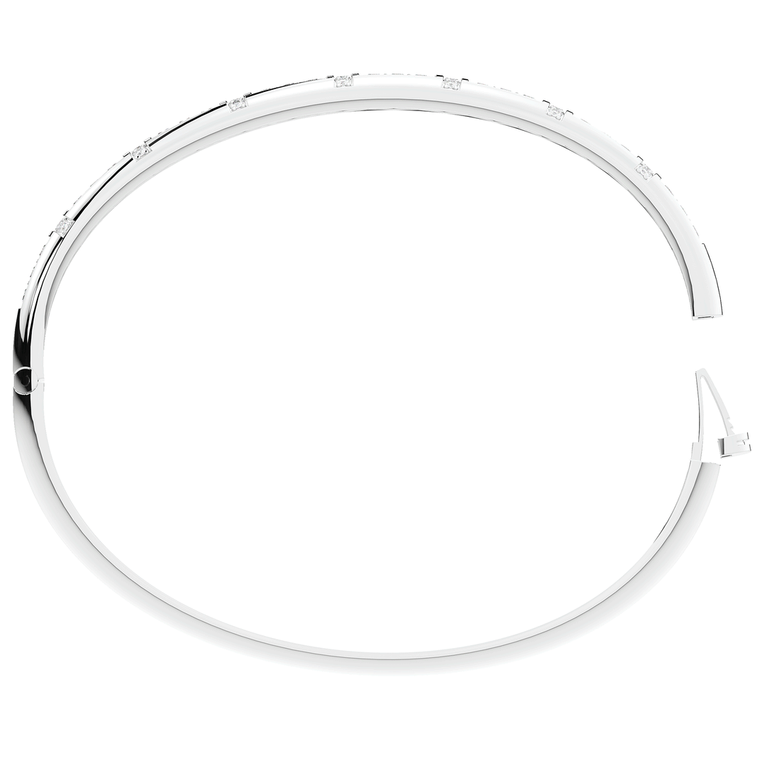 1.25CT.TW ROUND LAB DIAMOND BANGLE - Nazarelle