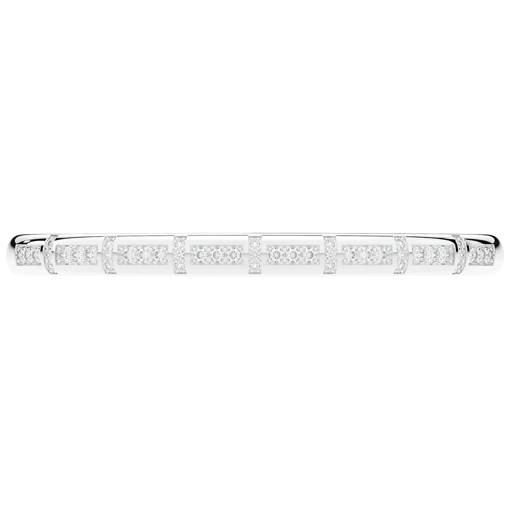 1.25CT.TW ROUND LAB DIAMOND BANGLE - Nazarelle