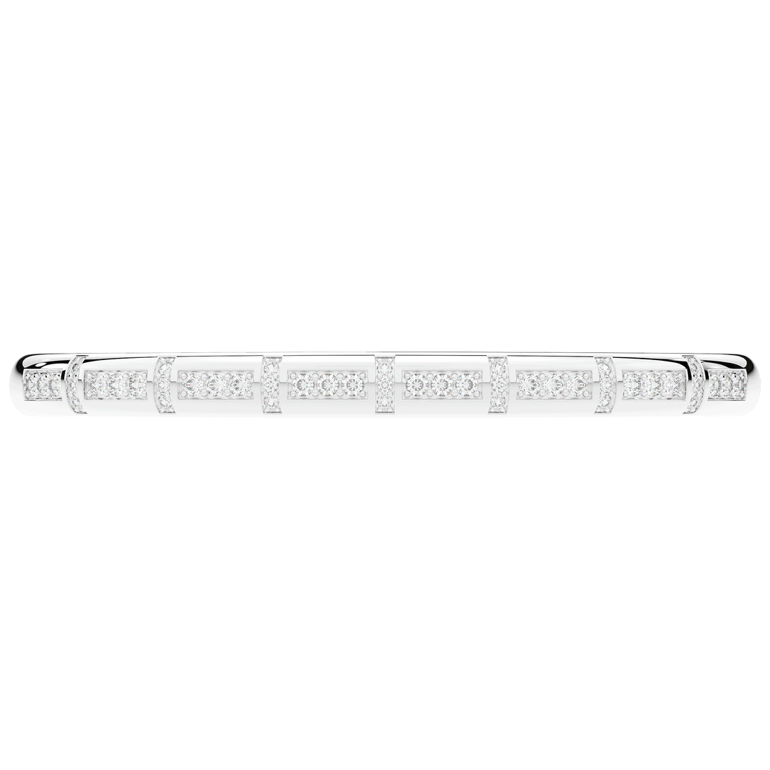 1.25CT.TW ROUND LAB DIAMOND BANGLE - Nazarelle
