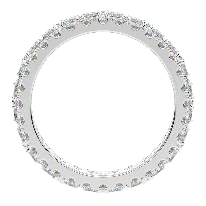 3.80CT.TW MARQUISE AND ROUND LAB DIAMOND FLOWER PETAL ETERNITY WEDDING BAND - Nazarelle