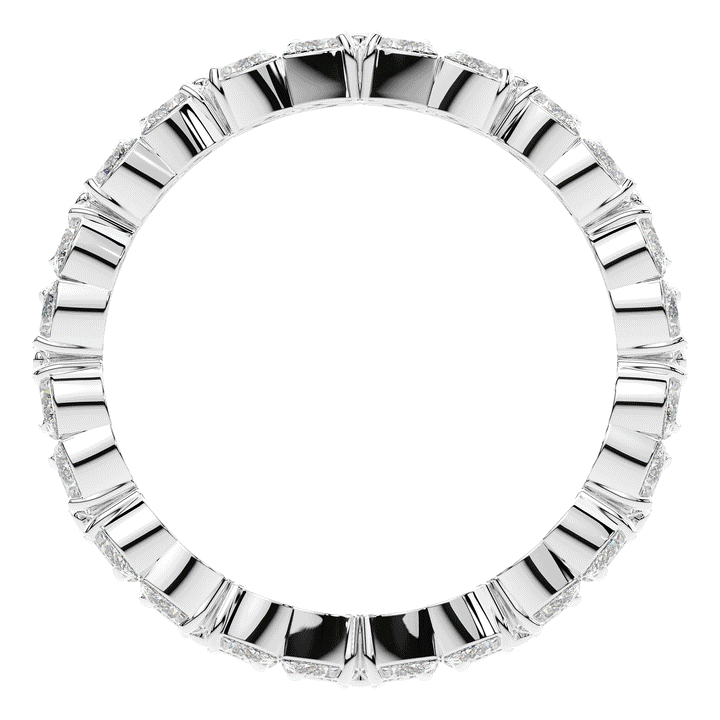 2.40CT.TW MARQUISE LAB DIAMOND FLOWER PETAL ETERNITY WEDDING BAND - Nazarelle