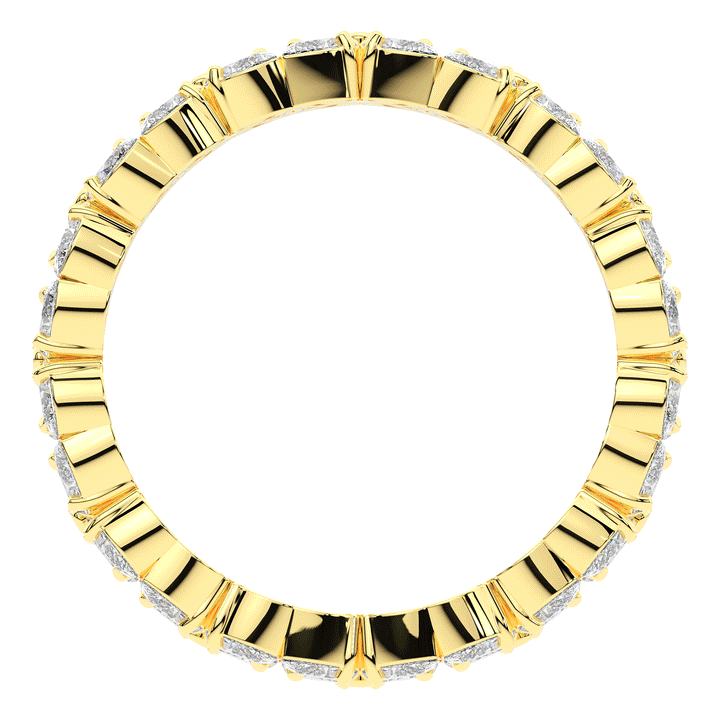 2.40CT.TW MARQUISE LAB DIAMOND FLOWER PETAL ETERNITY WEDDING BAND - Nazarelle