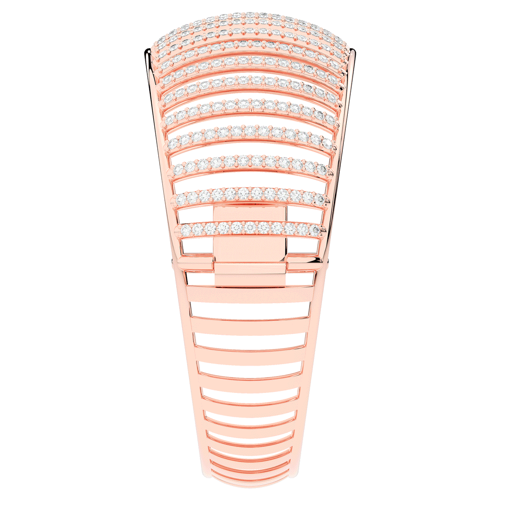 4.00CT.TW ROUND LAB DIAMOND BANGLE - Nazarelle