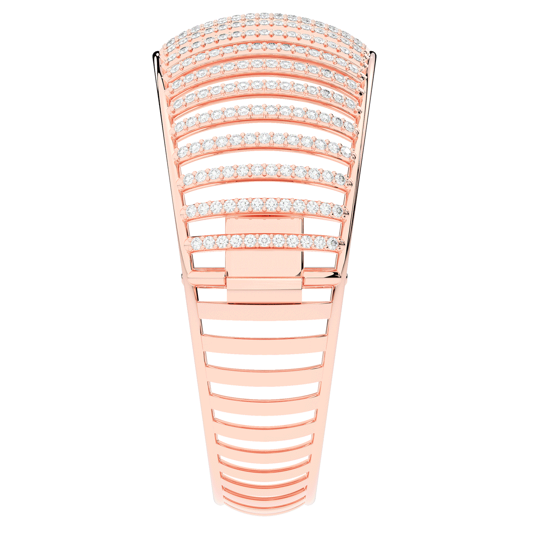 4.00CT.TW ROUND LAB DIAMOND BANGLE - Nazarelle