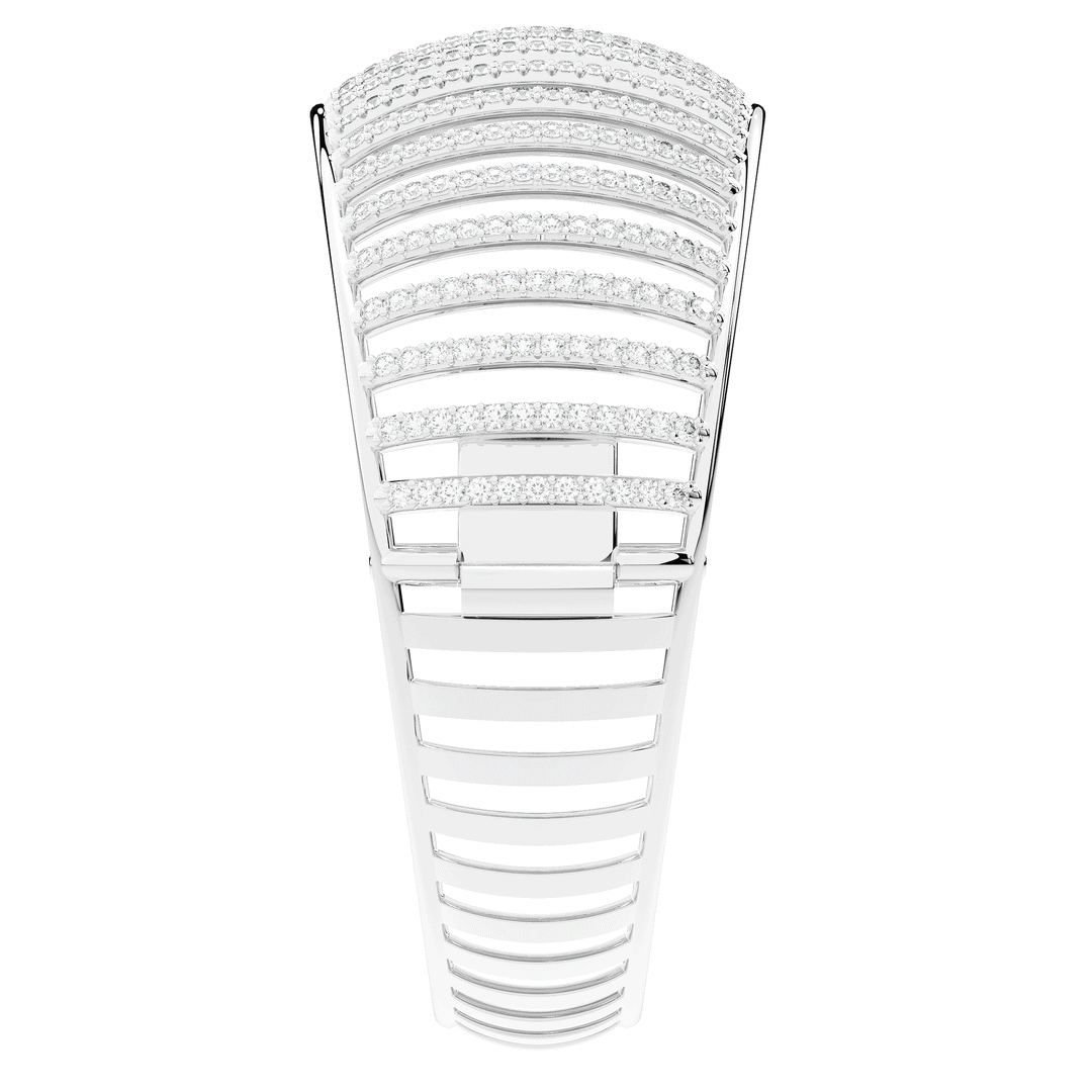 4.00CT.TW ROUND LAB DIAMOND BANGLE - Nazarelle