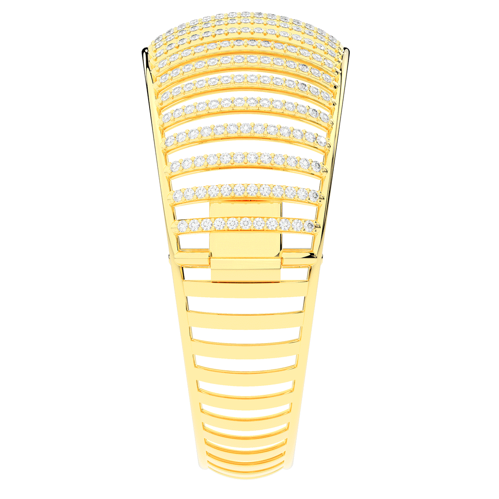 4.00CT.TW ROUND LAB DIAMOND BANGLE - Nazarelle