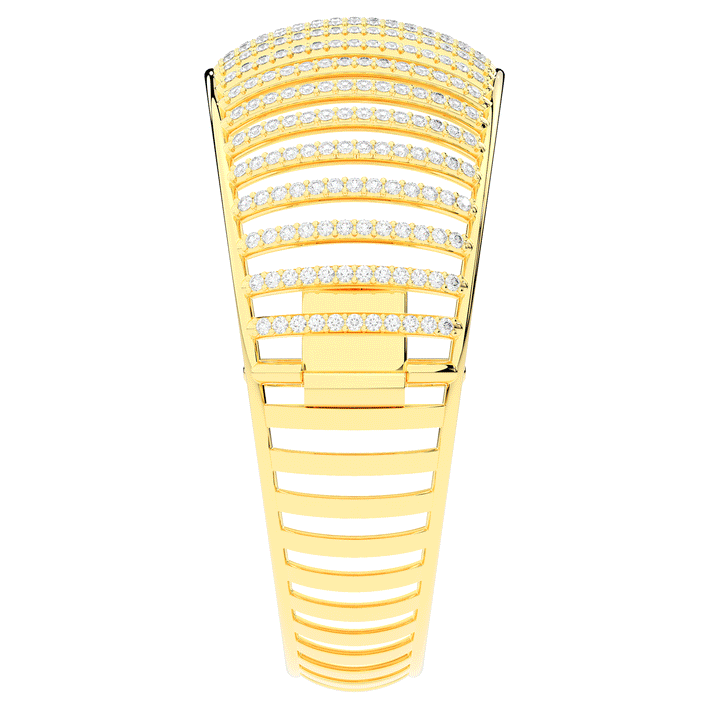 4.00CT.TW ROUND LAB DIAMOND BANGLE - Nazarelle