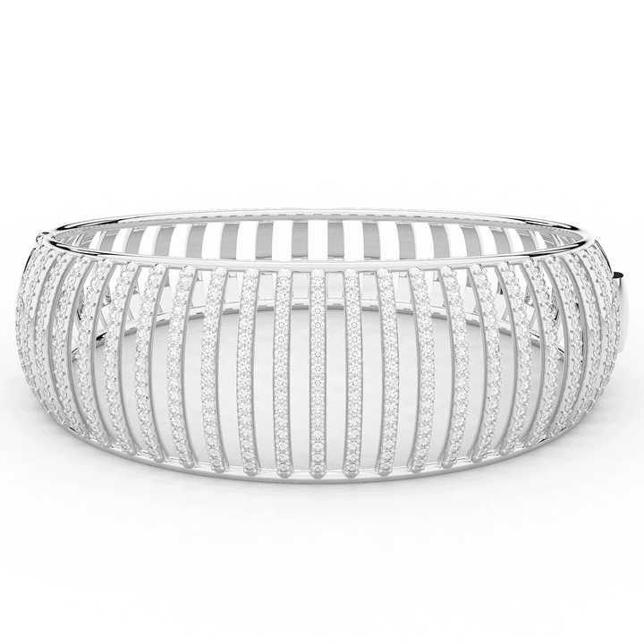 4.00CT.TW ROUND LAB DIAMOND BANGLE - Nazarelle