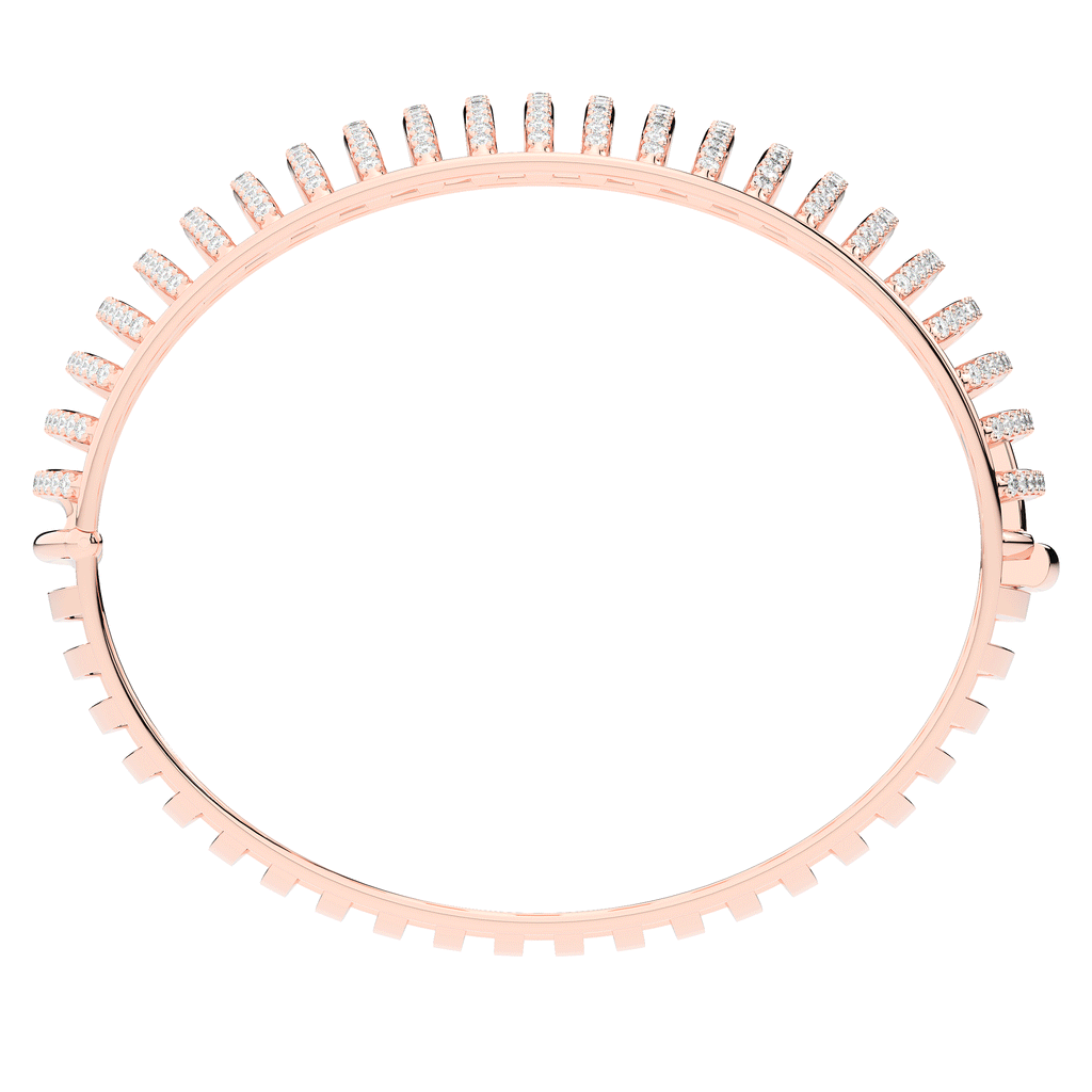 4.00CT.TW ROUND LAB DIAMOND BANGLE - Nazarelle