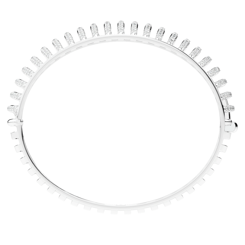 4.00CT.TW ROUND LAB DIAMOND BANGLE - Nazarelle