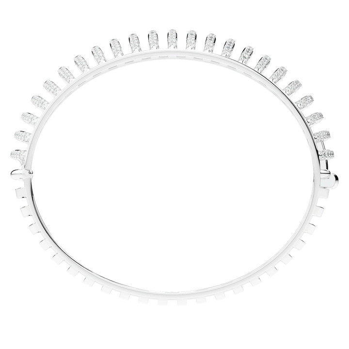 4.00CT.TW ROUND LAB DIAMOND BANGLE - Nazarelle