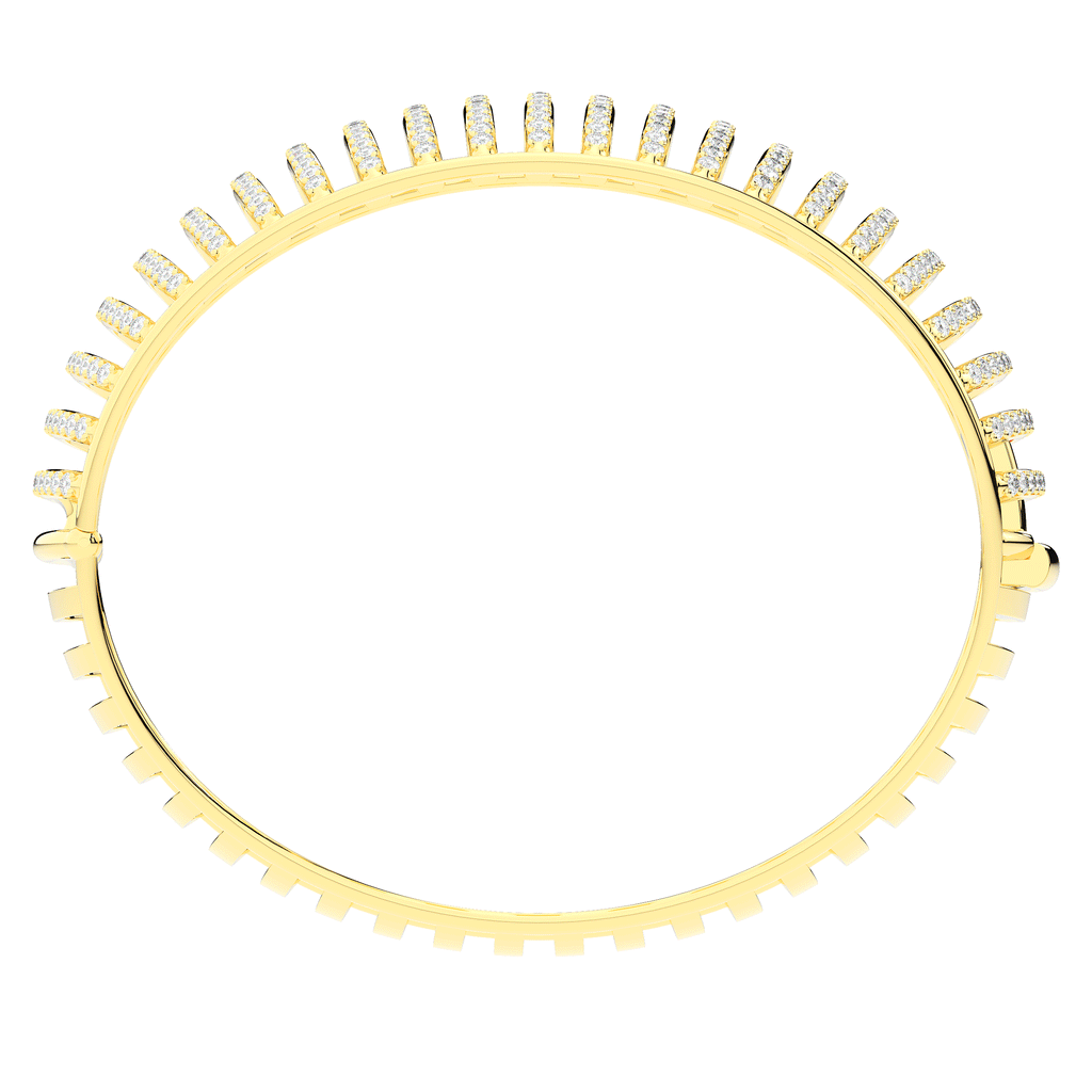 4.00CT.TW ROUND LAB DIAMOND BANGLE - Nazarelle