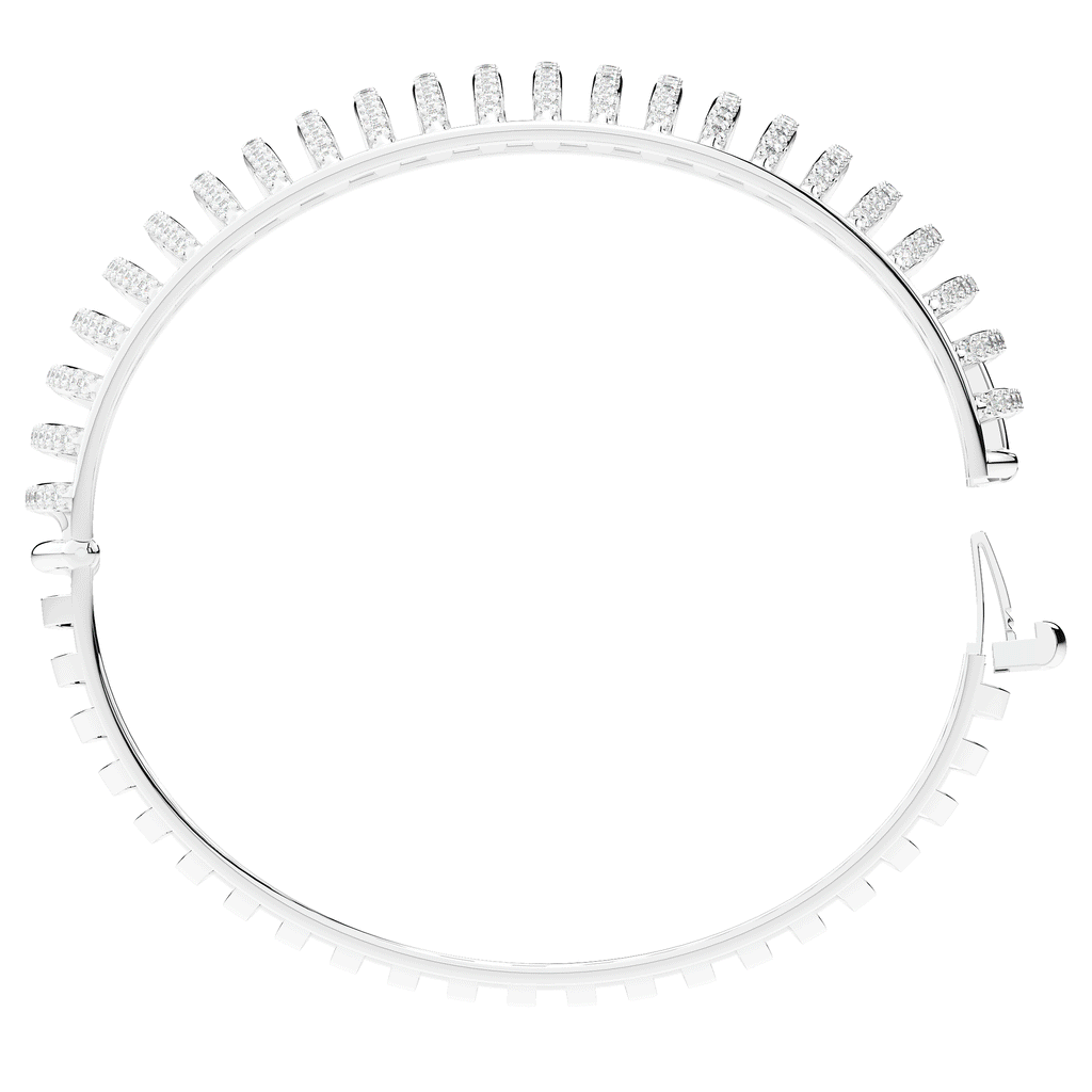 4.00CT.TW ROUND LAB DIAMOND BANGLE - Nazarelle