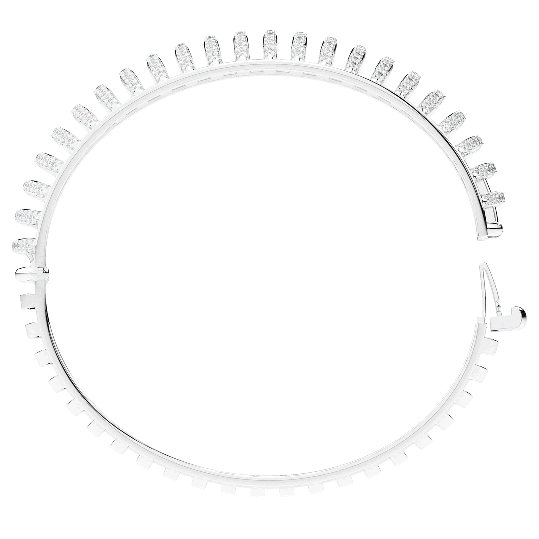 4.00CT.TW ROUND LAB DIAMOND BANGLE - Nazarelle