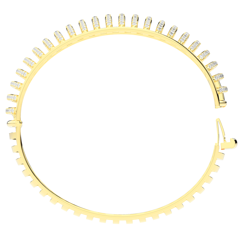 4.00CT.TW ROUND LAB DIAMOND BANGLE - Nazarelle