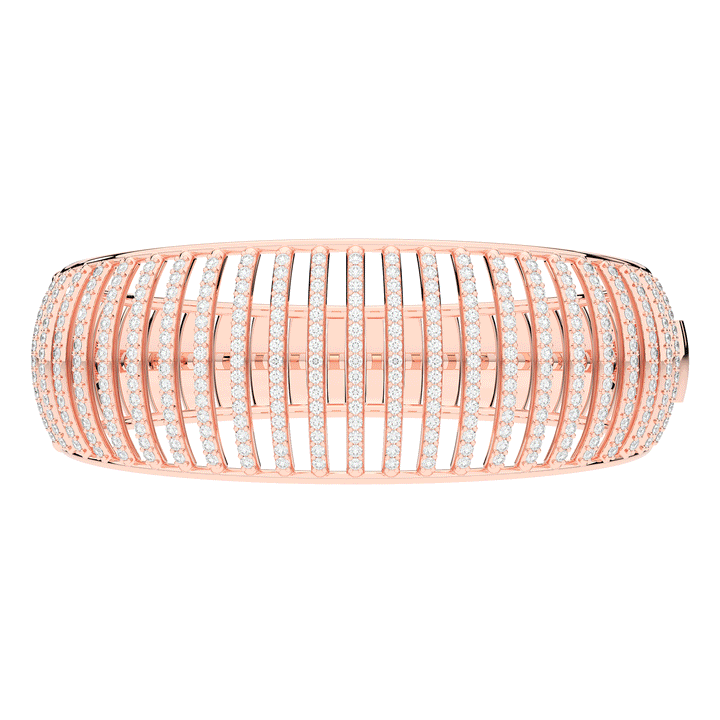 4.00CT.TW ROUND LAB DIAMOND BANGLE - Nazarelle