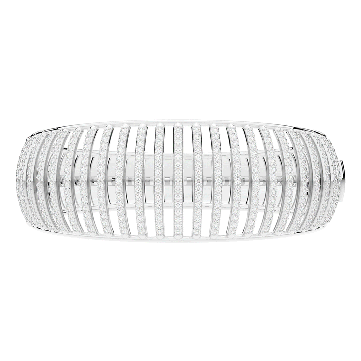 4.00CT.TW ROUND LAB DIAMOND BANGLE - Nazarelle