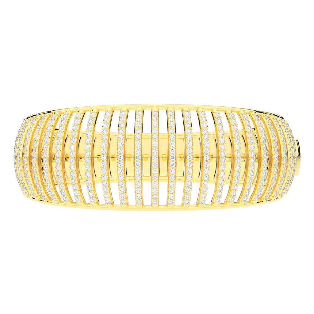 4.00CT.TW ROUND LAB DIAMOND BANGLE - Nazarelle