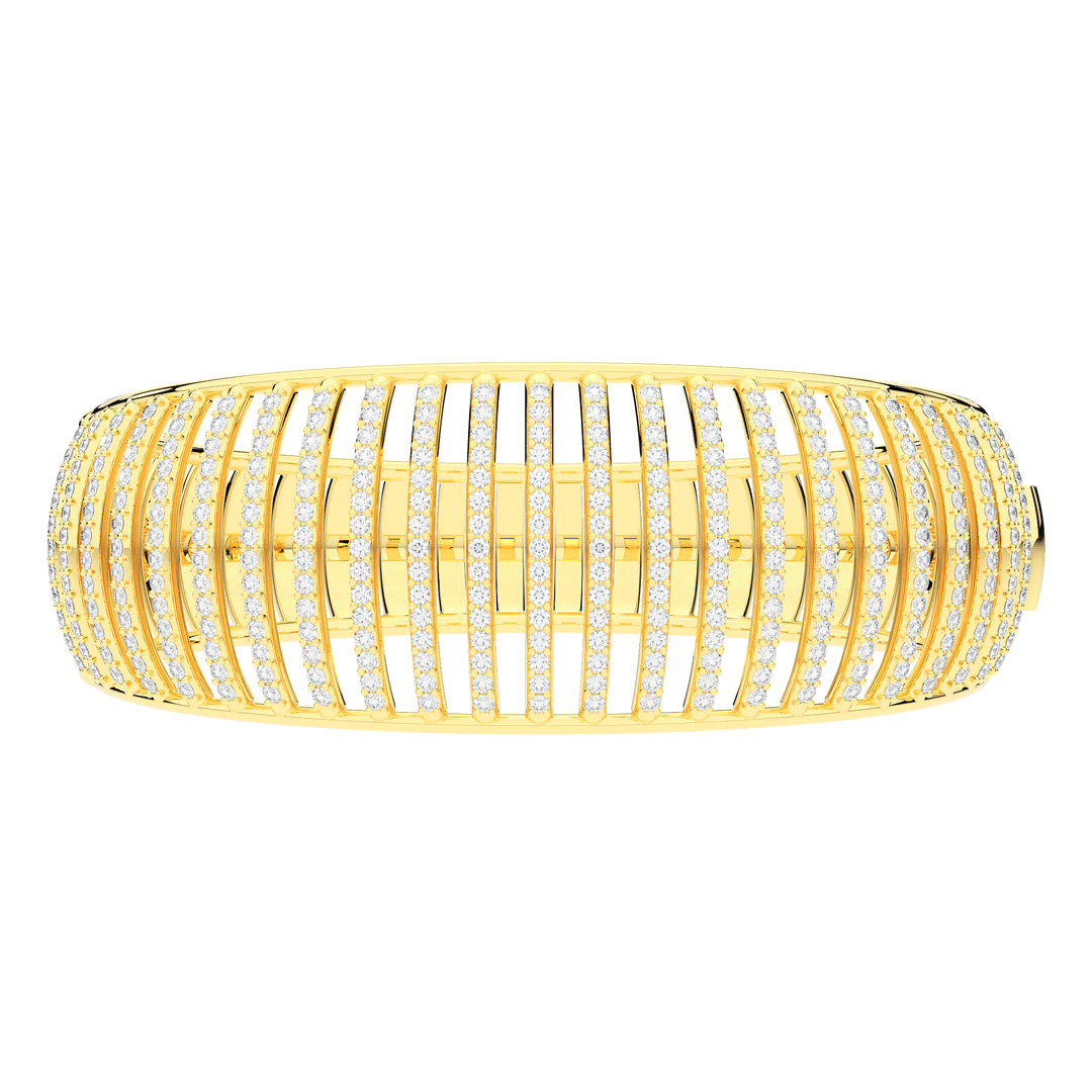 4.00CT.TW ROUND LAB DIAMOND BANGLE - Nazarelle