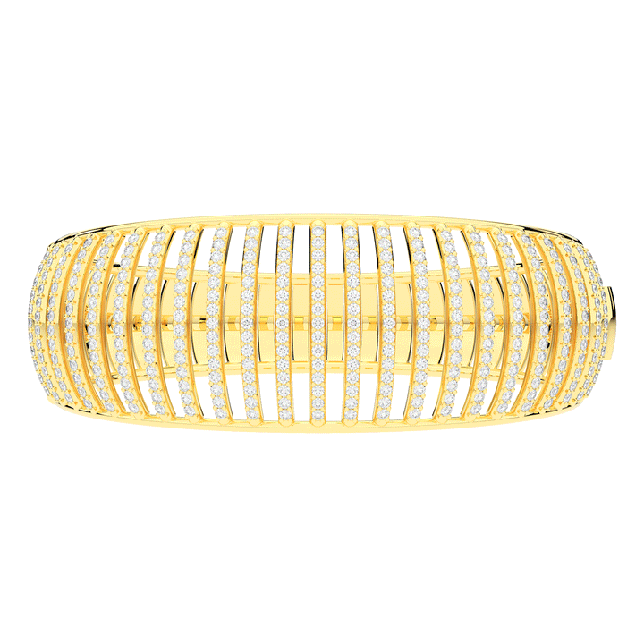 4.00CT.TW ROUND LAB DIAMOND BANGLE - Nazarelle