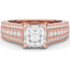 3.55CT.TW PRINCESS LAB DIAMOND ENGAGEMENT RING - Nazarelle
