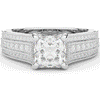3.55CT.TW PRINCESS LAB DIAMOND ENGAGEMENT RING - Nazarelle