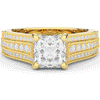 3.55CT.TW PRINCESS LAB DIAMOND ENGAGEMENT RING - Nazarelle
