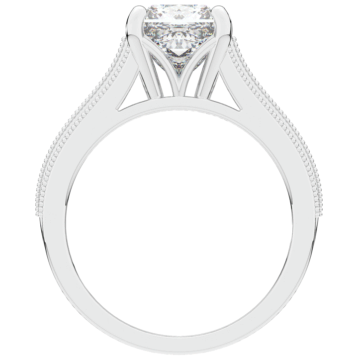3.55CT.TW PRINCESS LAB DIAMOND ENGAGEMENT RING - Nazarelle