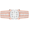 3.55CT.TW PRINCESS LAB DIAMOND ENGAGEMENT RING - Nazarelle