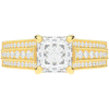 3.55CT.TW PRINCESS LAB DIAMOND ENGAGEMENT RING - Nazarelle