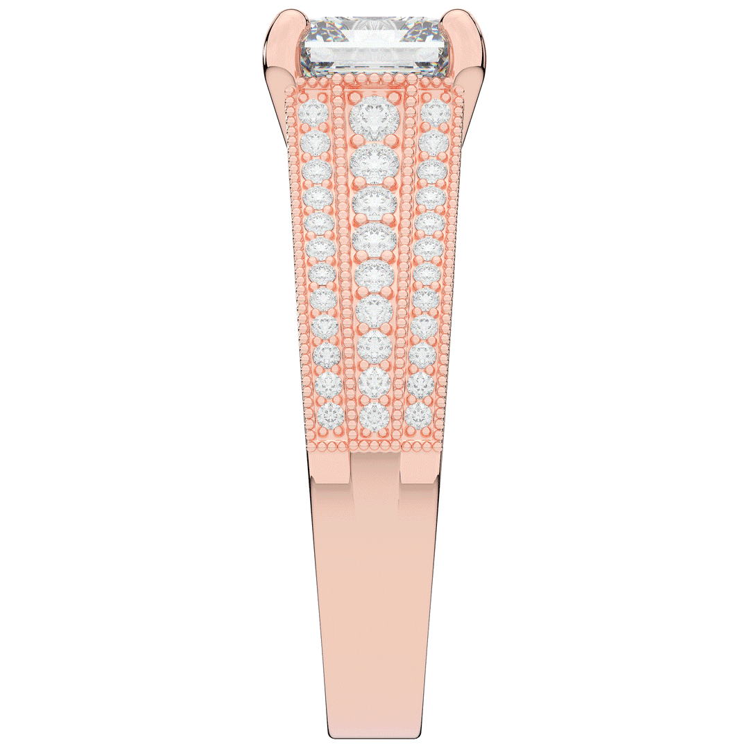 3.55CT.TW ASSCHER LAB DIAMOND ENGAGEMENT RING - Nazarelle