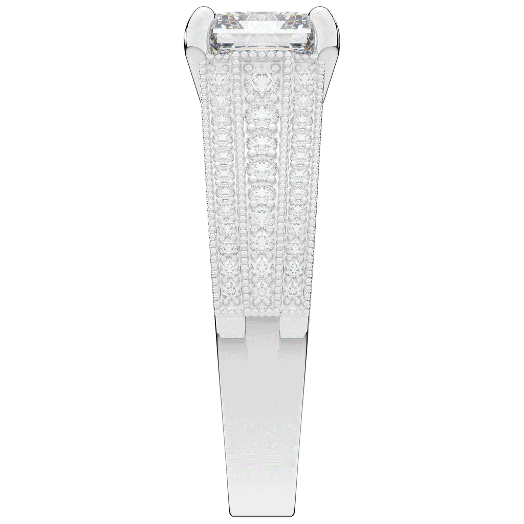 3.55CT.TW ASSCHER LAB DIAMOND ENGAGEMENT RING - Nazarelle