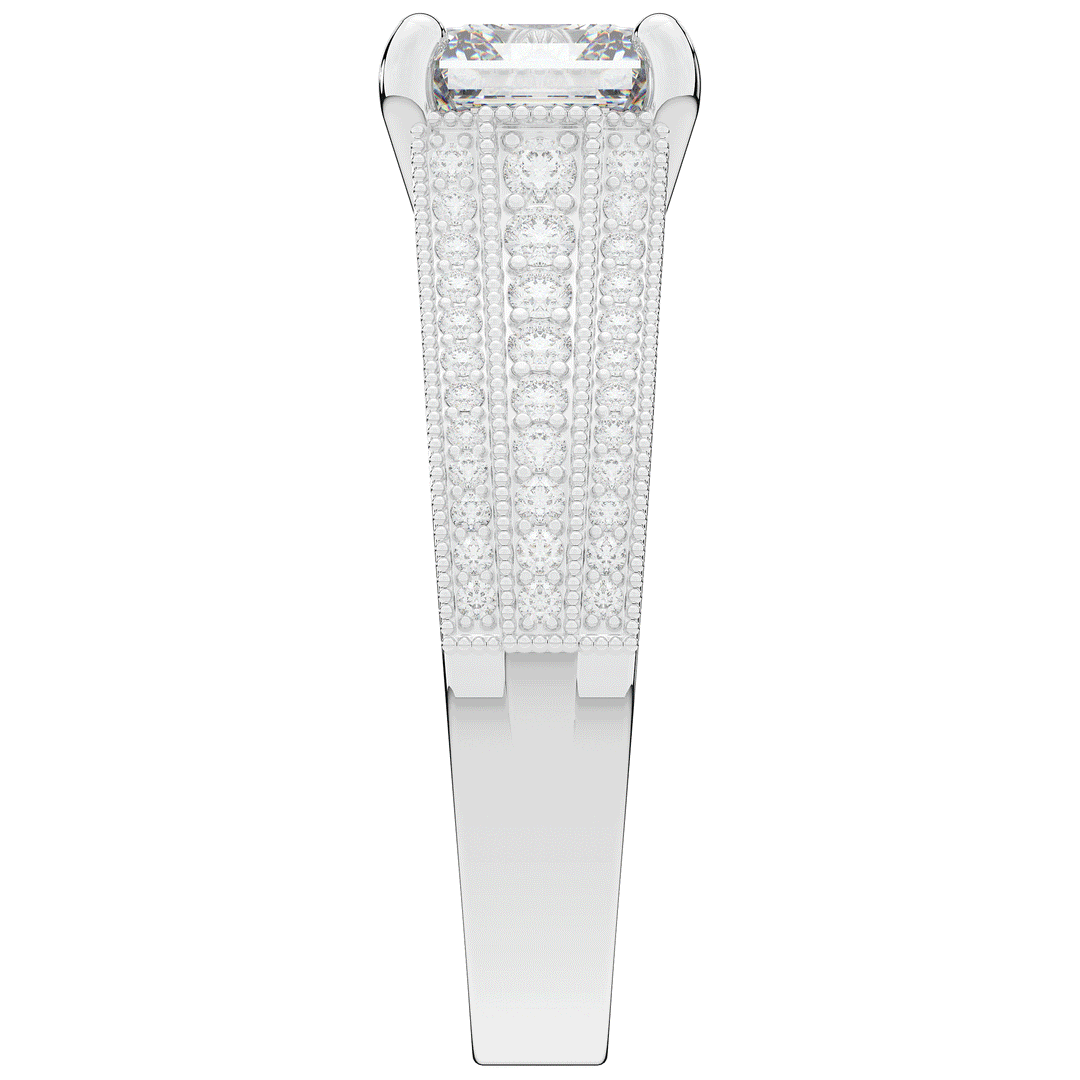 3.55CT.TW ASSCHER LAB DIAMOND ENGAGEMENT RING - Nazarelle