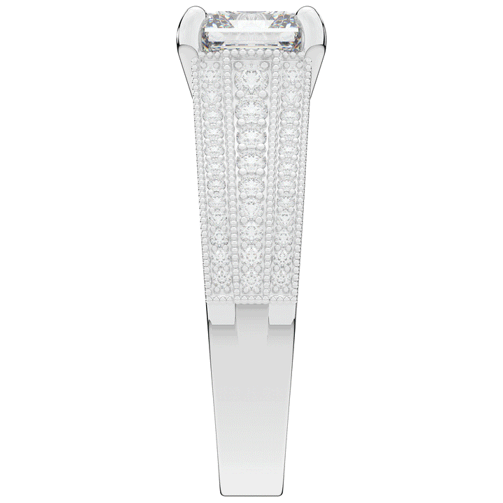 3.55CT.TW ASSCHER LAB DIAMOND ENGAGEMENT RING - Nazarelle