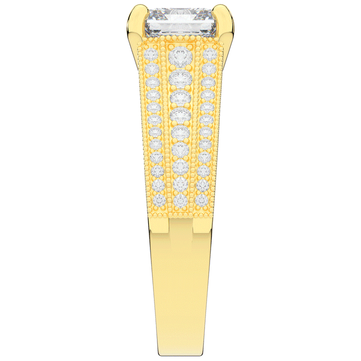 3.55CT.TW ASSCHER LAB DIAMOND ENGAGEMENT RING - Nazarelle