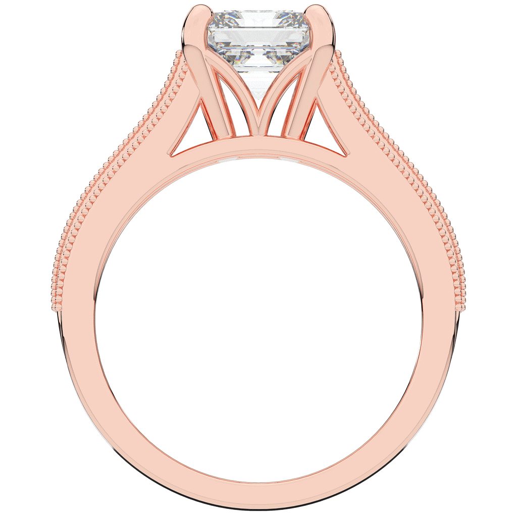 3.55CT.TW ASSCHER LAB DIAMOND ENGAGEMENT RING - Nazarelle