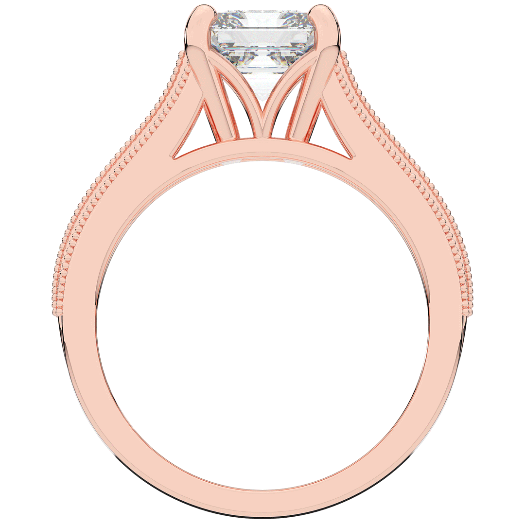 3.55CT.TW ASSCHER LAB DIAMOND ENGAGEMENT RING - Nazarelle