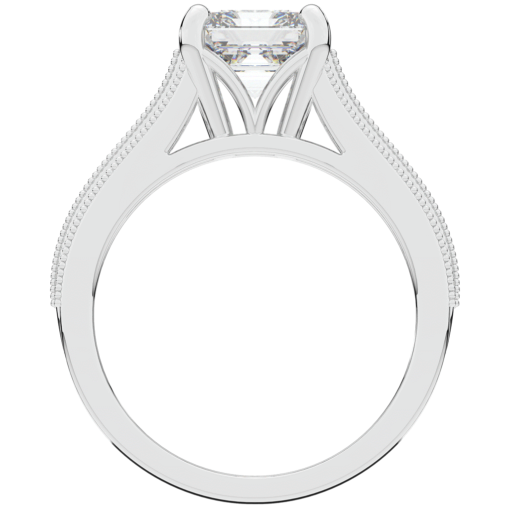 3.55CT.TW ASSCHER LAB DIAMOND ENGAGEMENT RING - Nazarelle