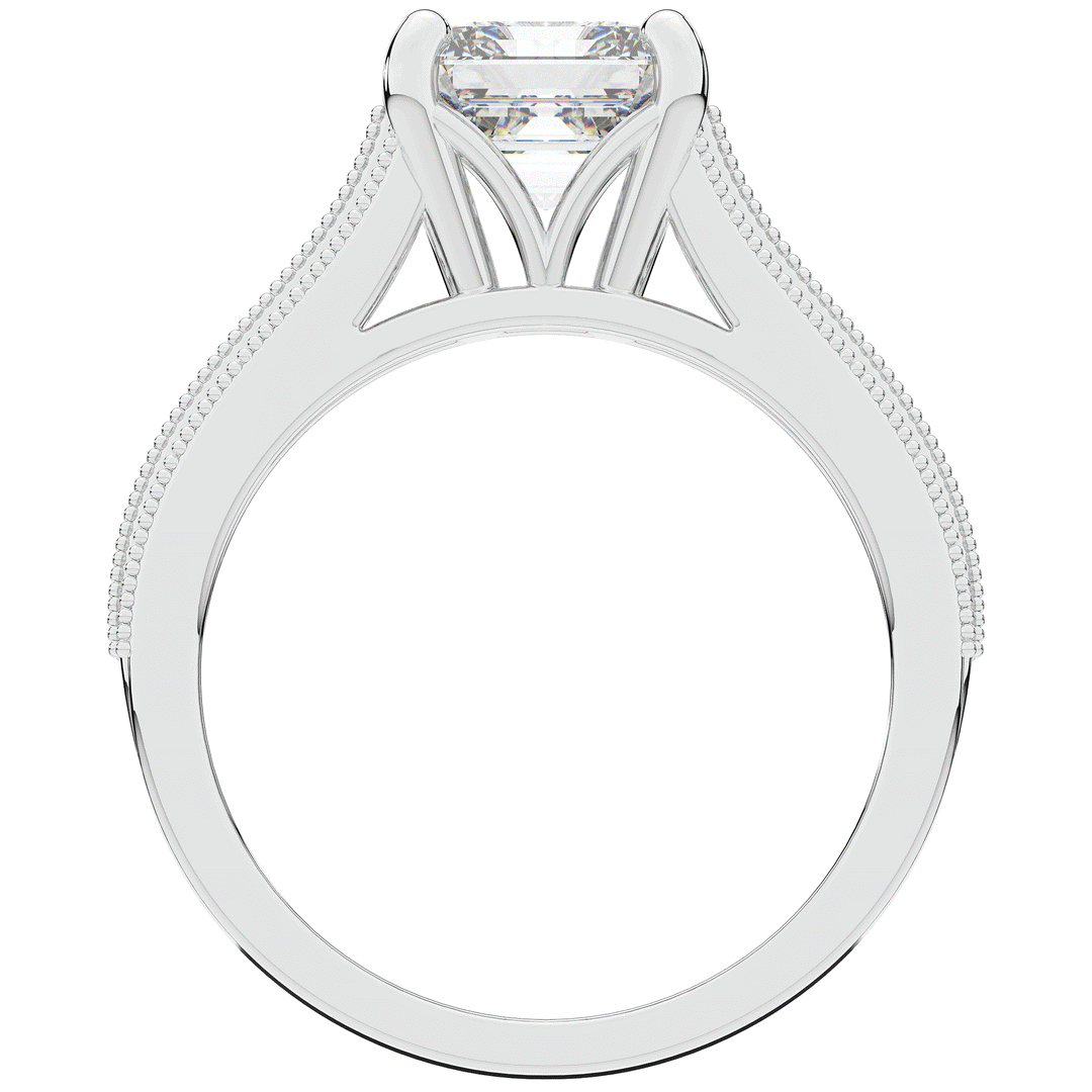 3.55CT.TW ASSCHER LAB DIAMOND ENGAGEMENT RING - Nazarelle