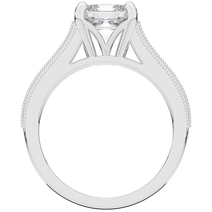 3.55CT.TW ASSCHER LAB DIAMOND ENGAGEMENT RING - Nazarelle