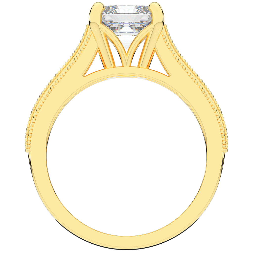 3.55CT.TW ASSCHER LAB DIAMOND ENGAGEMENT RING - Nazarelle