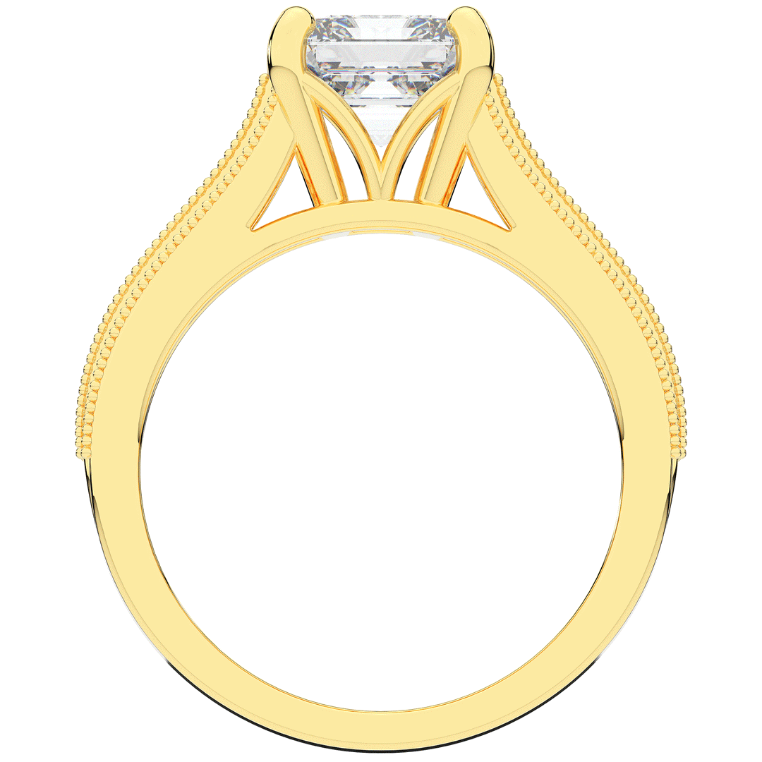 3.55CT.TW ASSCHER LAB DIAMOND ENGAGEMENT RING - Nazarelle
