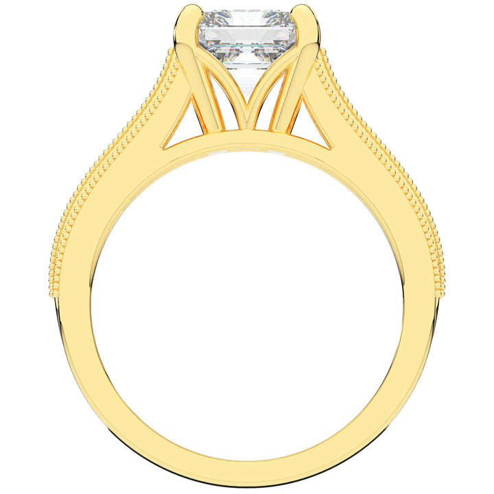 3.55CT.TW ASSCHER LAB DIAMOND ENGAGEMENT RING - Nazarelle