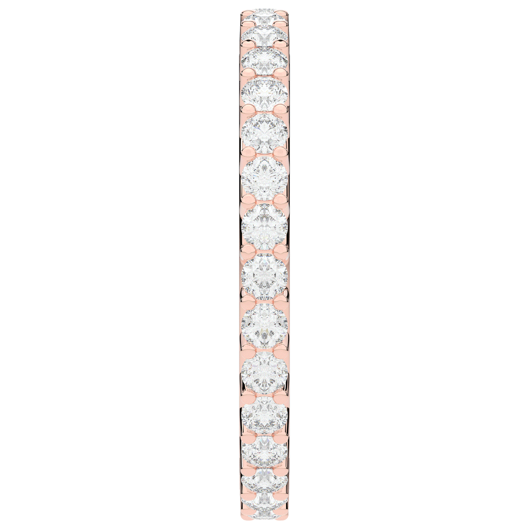 0.90CT.TW ROUND LAB DIAMOND SHARED PRONG  ETERNITY WEDDING BAND - Nazarelle