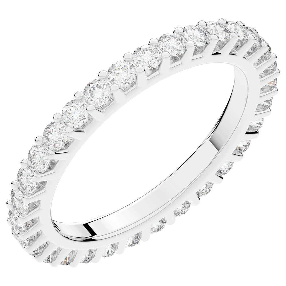 0.90CT.TW ROUND LAB DIAMOND SHARED PRONG  ETERNITY WEDDING BAND - Nazarelle